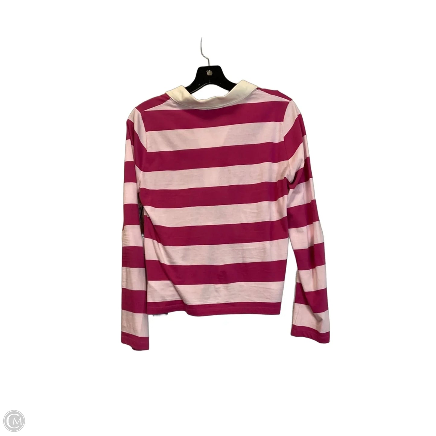 Top Long Sleeve Basic By J. Crew In Pink & White, Size: Xs