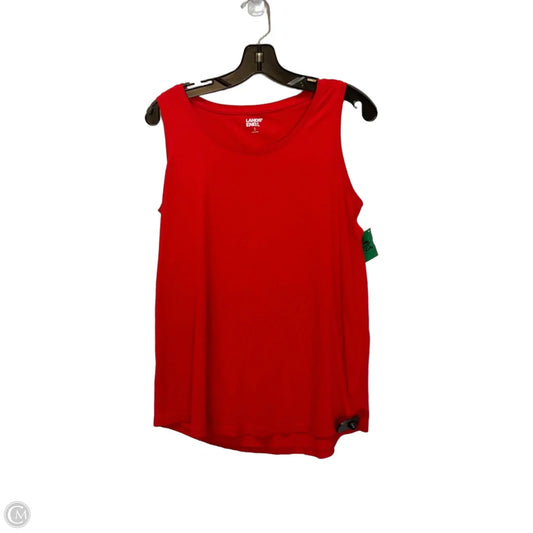 Top Sleeveless Basic By Lands End In Red, Size: S