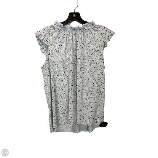 Top Sleeveless By Adrianna Papell In Black & White, Size: M