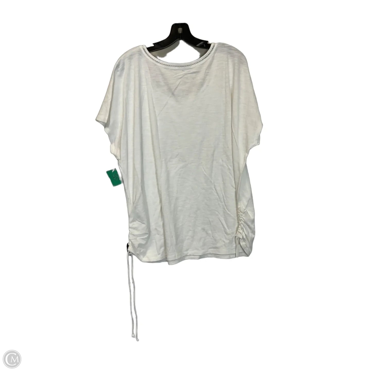 Top Short Sleeve By Lane Bryant In White, Size: 18