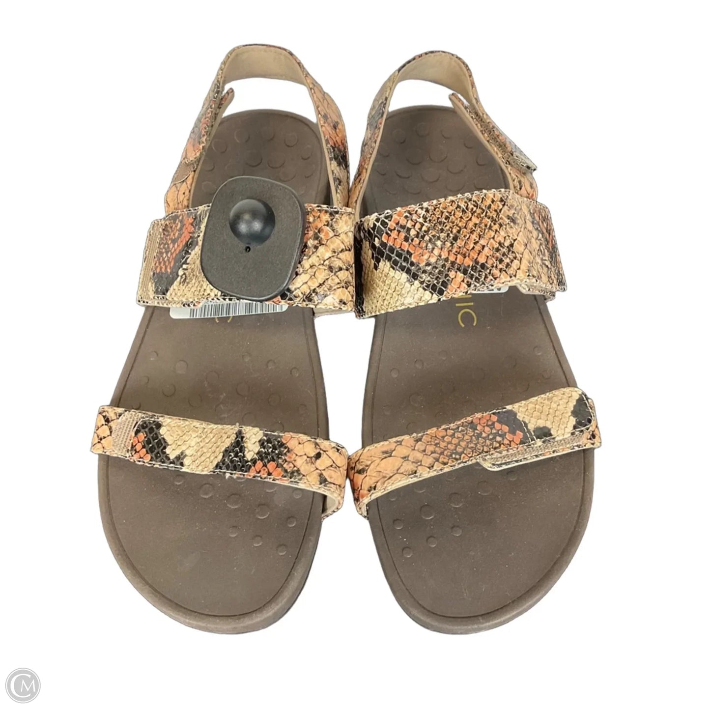 Sandals Heels Wedge By Vionic In Animal Print, Size: 9