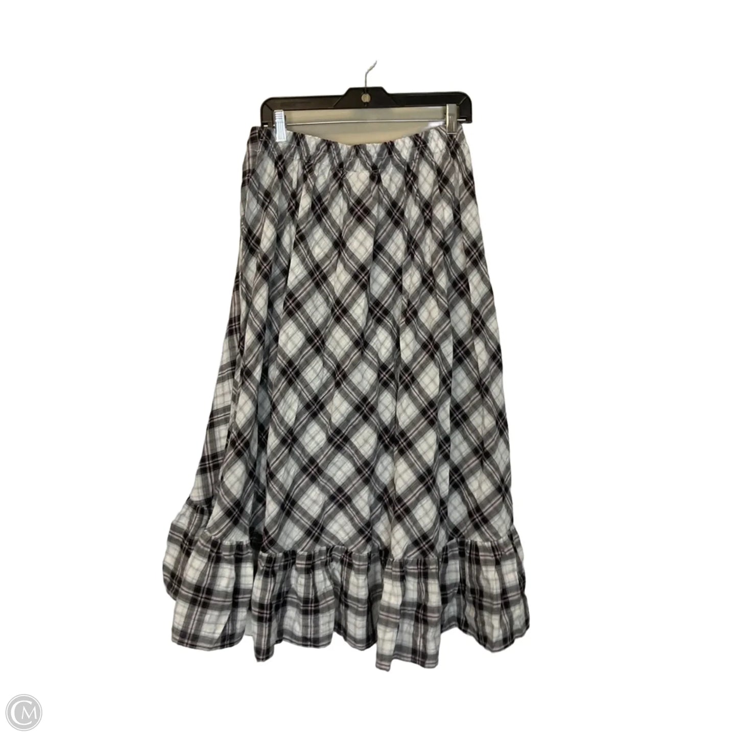 Skirt Maxi By Happily Grey In Black & White, Size: L