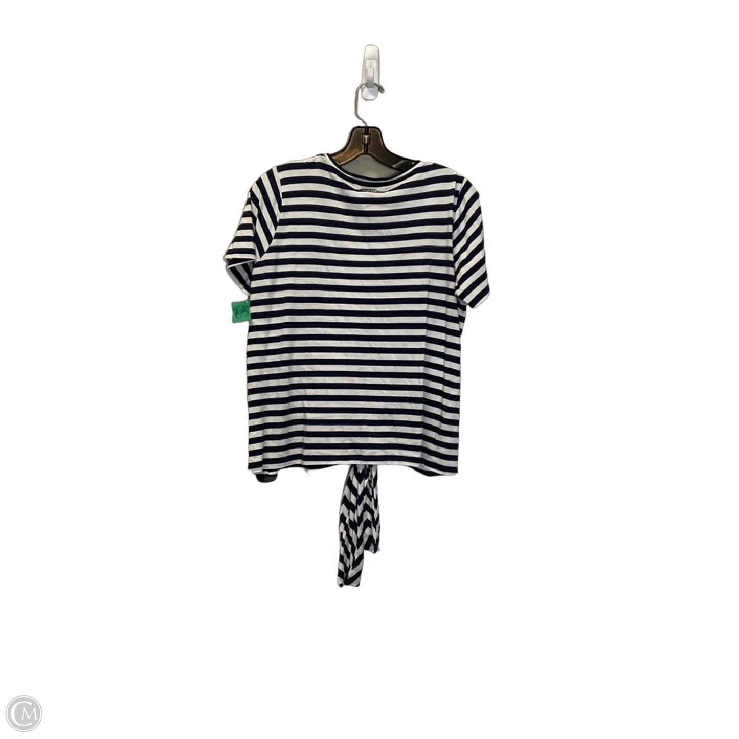 Top Short Sleeve By Michael By Michael Kors In Blue & White, Size: L