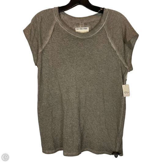Top Short Sleeve By Free People In Grey, Size: L