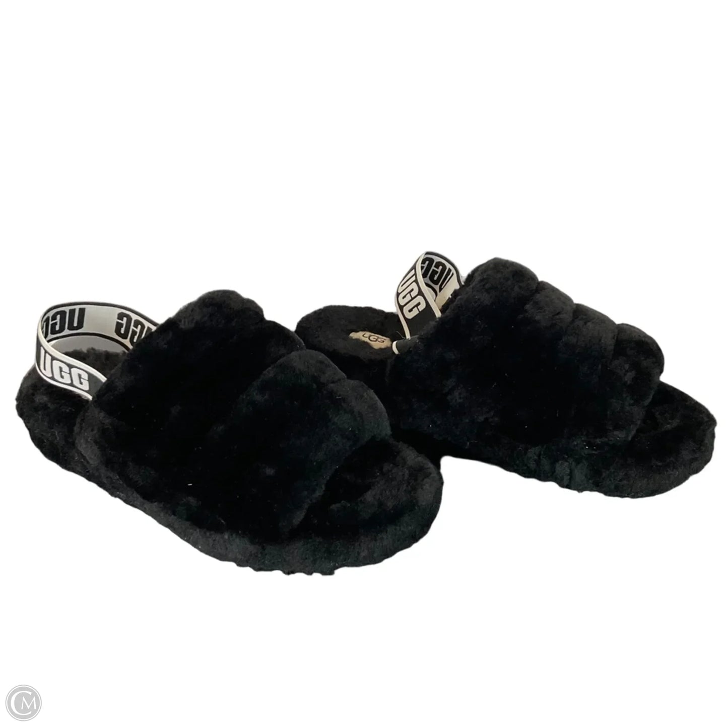 Slippers Designer By Ugg In Black, Size: 10