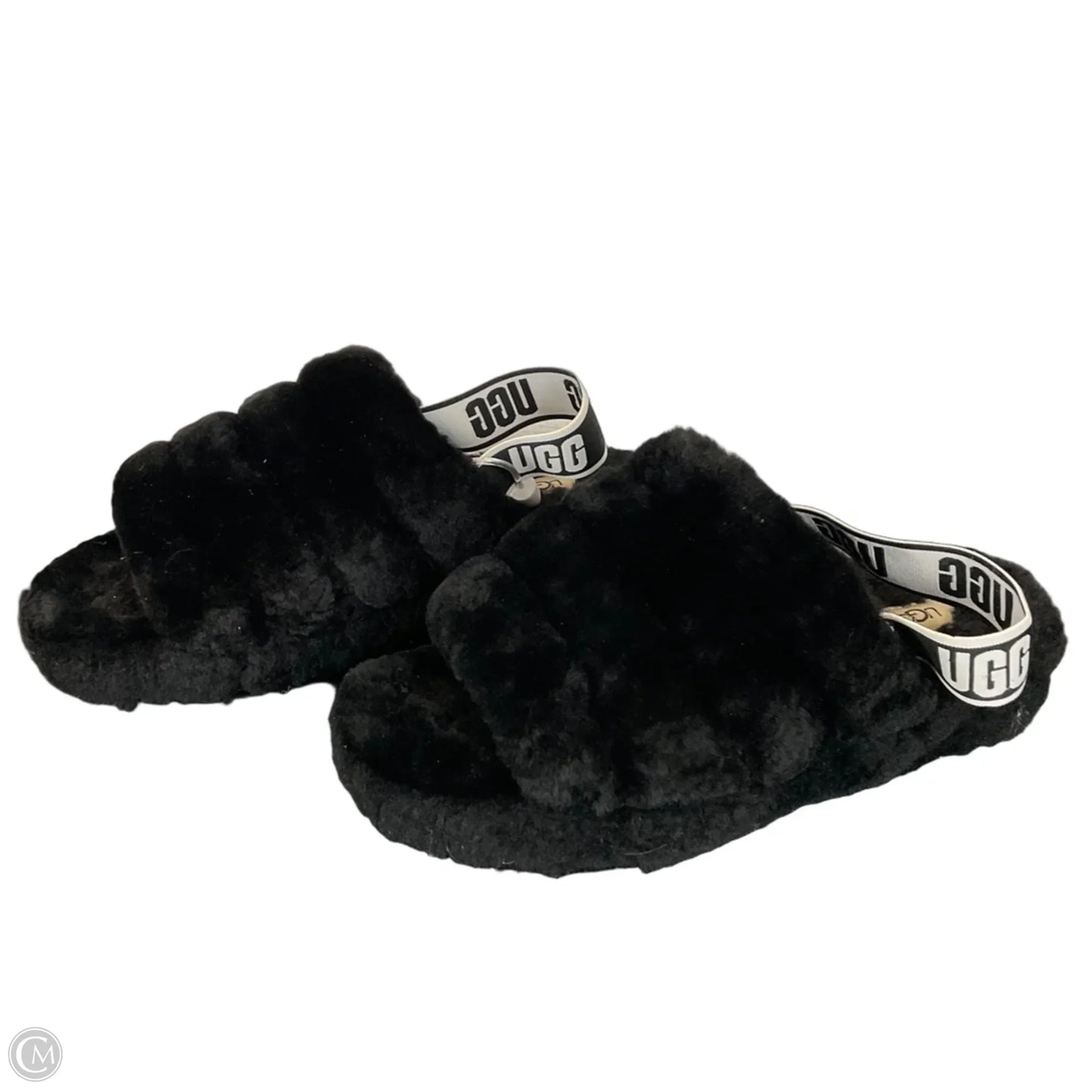 Slippers Designer By Ugg In Black, Size: 10