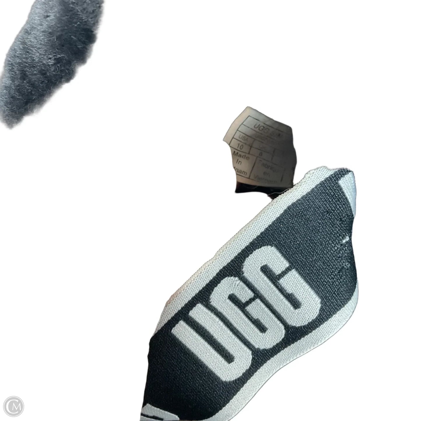 Slippers Designer By Ugg In Black, Size: 10