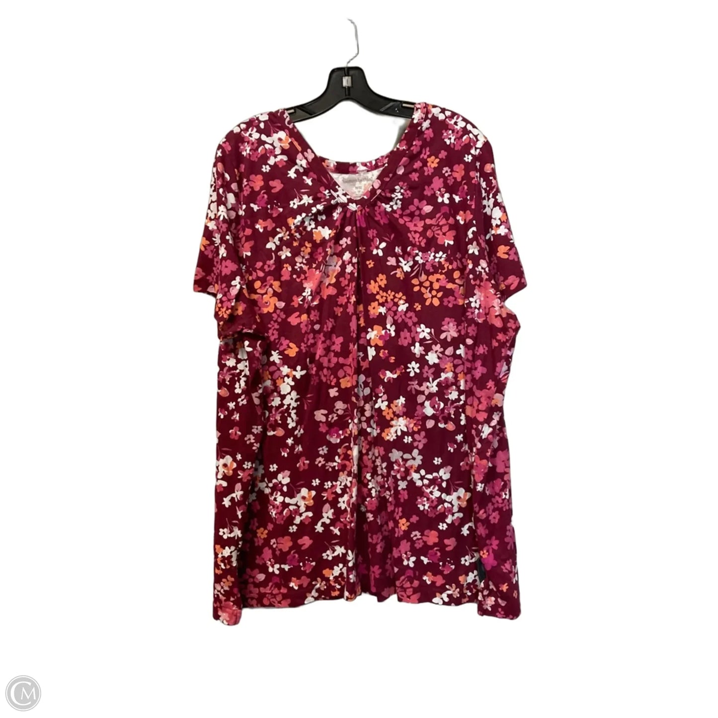 Top Short Sleeve By Woman Within In Red, Size: 3x