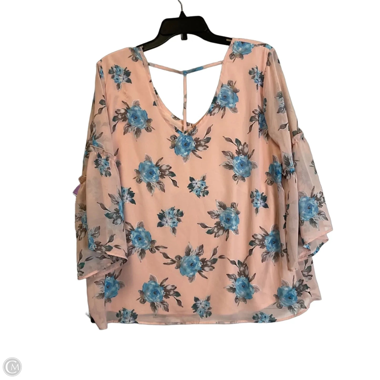 Top Long Sleeve By Charming Charlie In Pink, Size: Xl