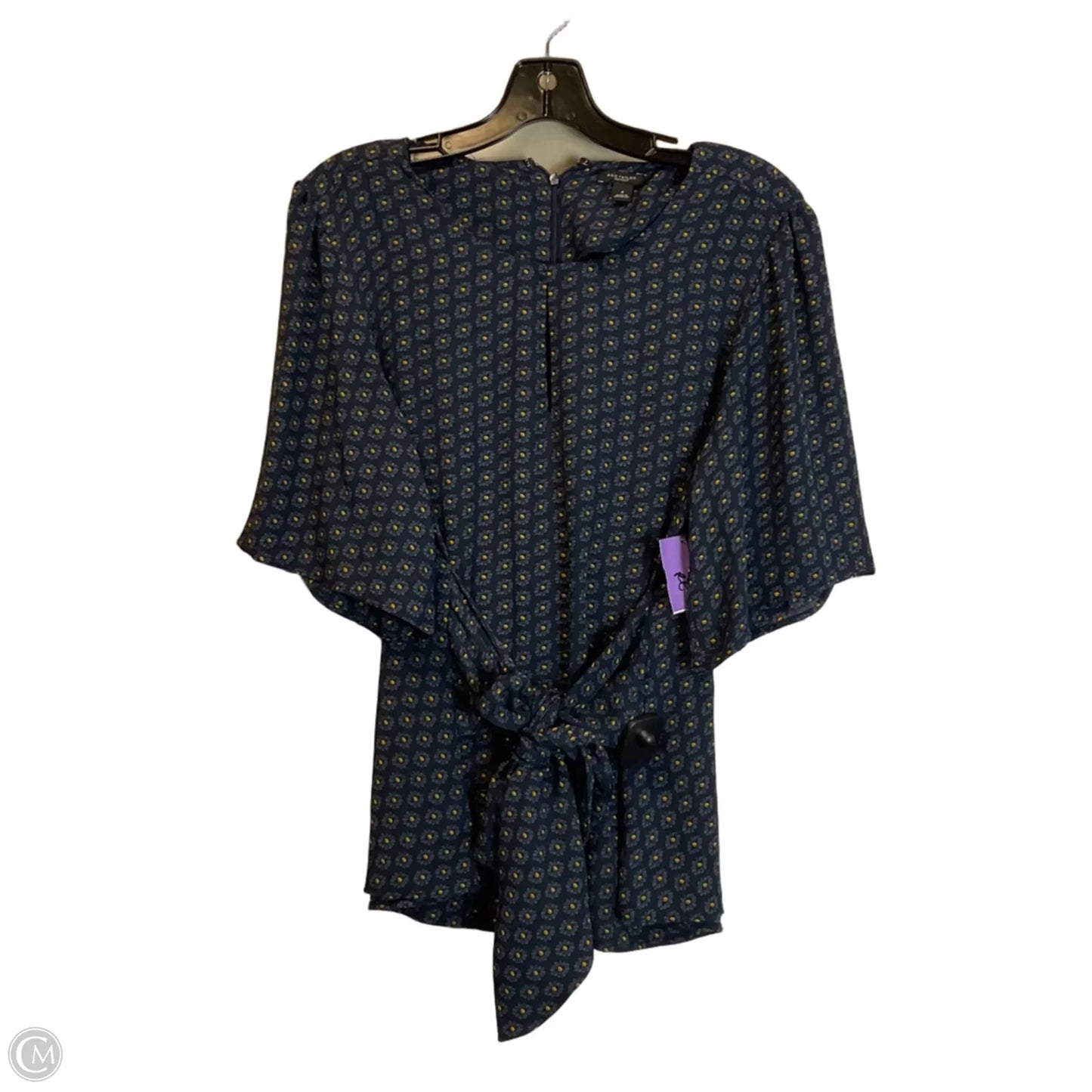 Top Short Sleeve By Ann Taylor In Navy, Size: M