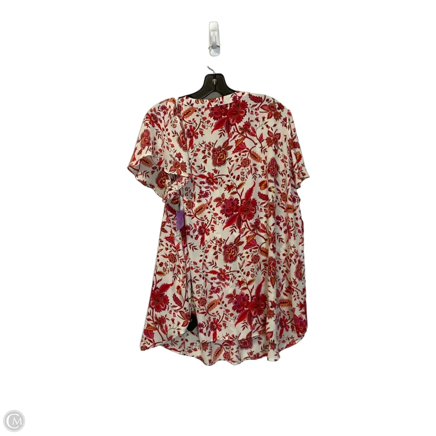 Top Short Sleeve By Rose And Olive In Floral Print, Size: 2x