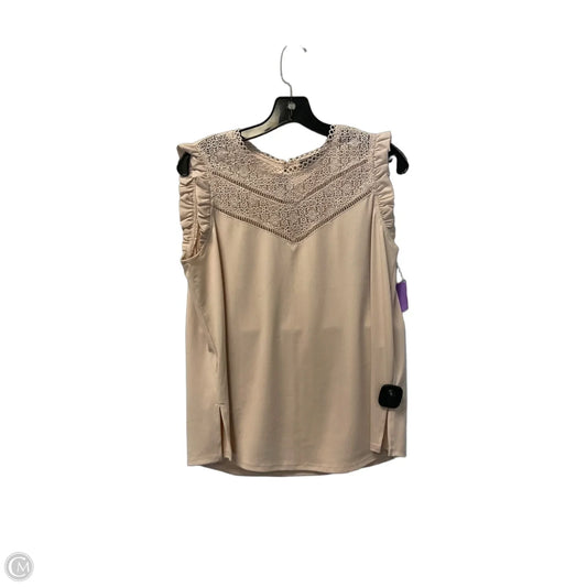 Top Sleeveless By Adrianna Papell In Pink, Size: S