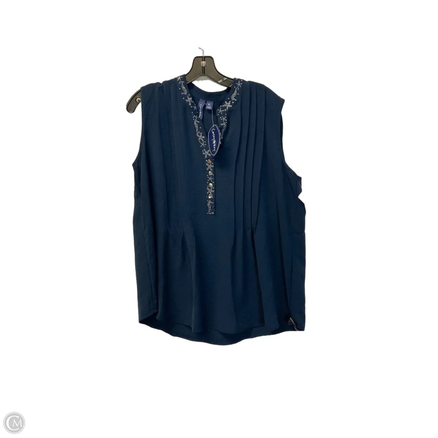 Top Sleeveless By Clothes Mentor In Navy, Size: Xl