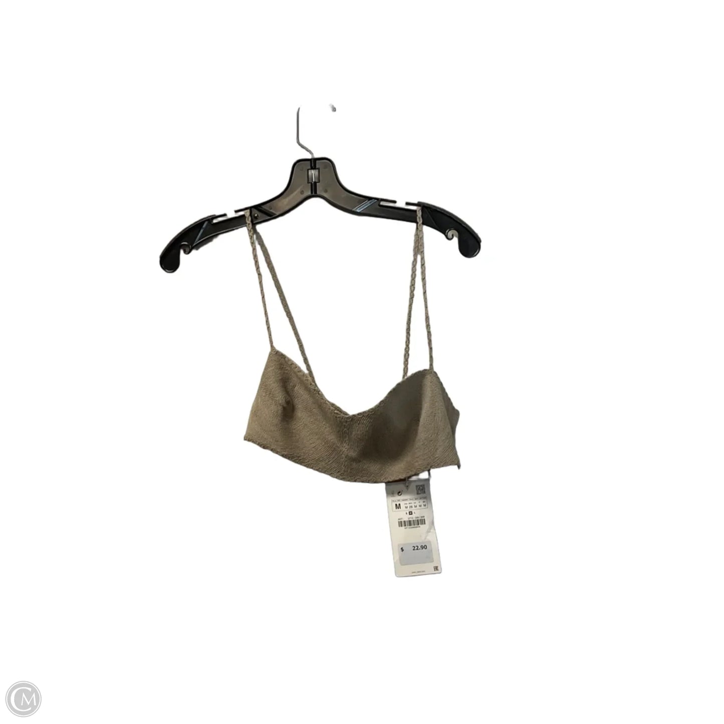 Top Sleeveless By Zara In Tan, Size: M