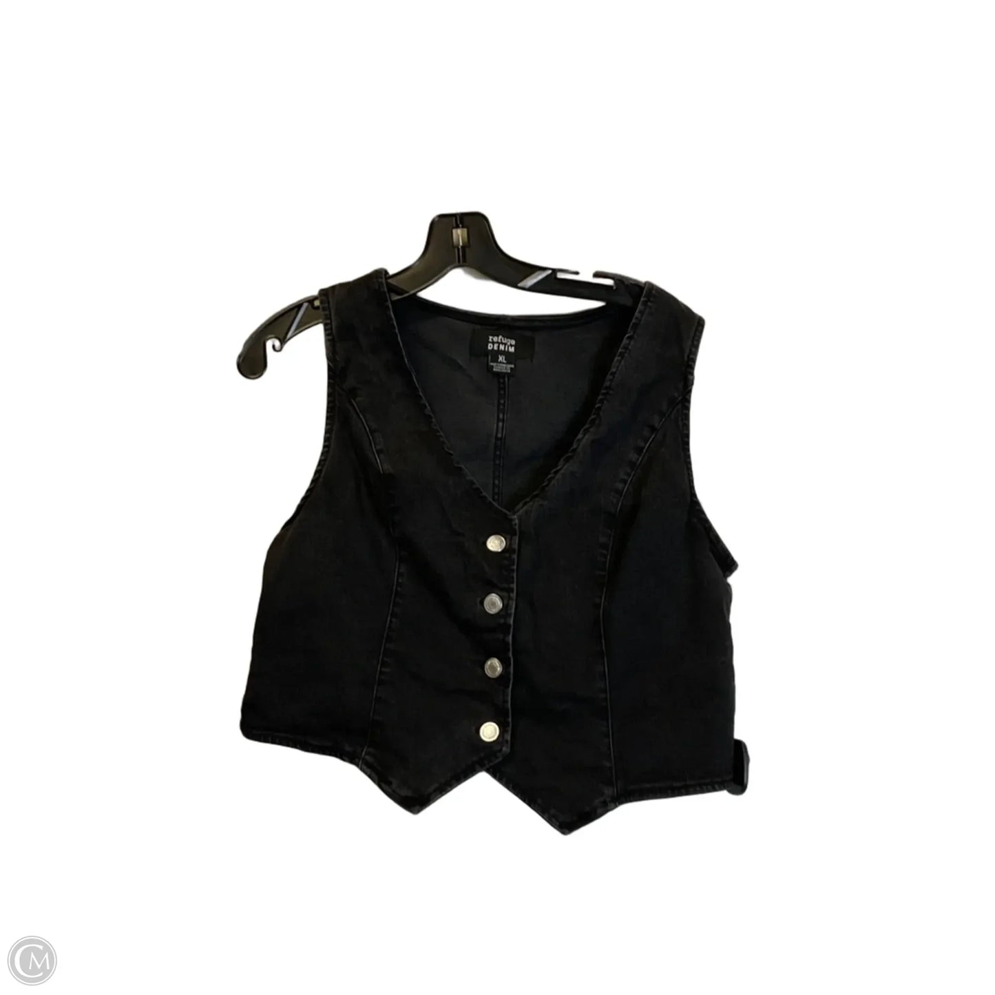 Vest Other By Refuge In Black Denim, Size: Xl