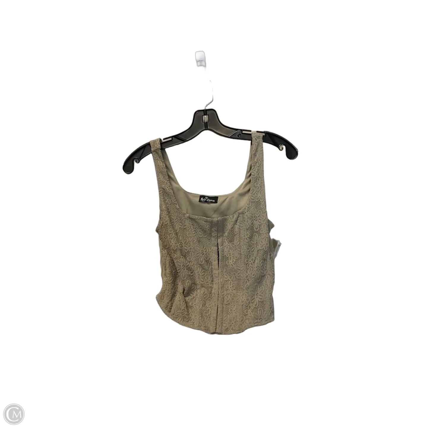 Top Sleeveless By Self Esteem In Green, Size: S