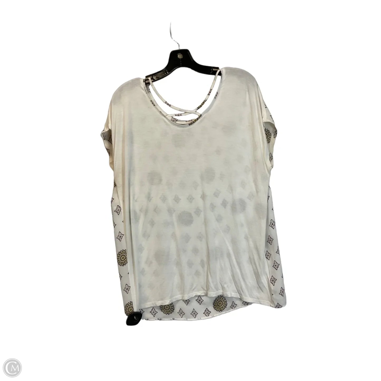 Top Short Sleeve By Loft In White, Size: M