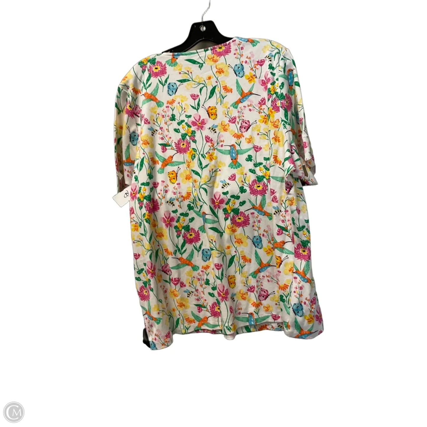 Top Short Sleeve By Kim Rogers In Floral Print, Size: 2x
