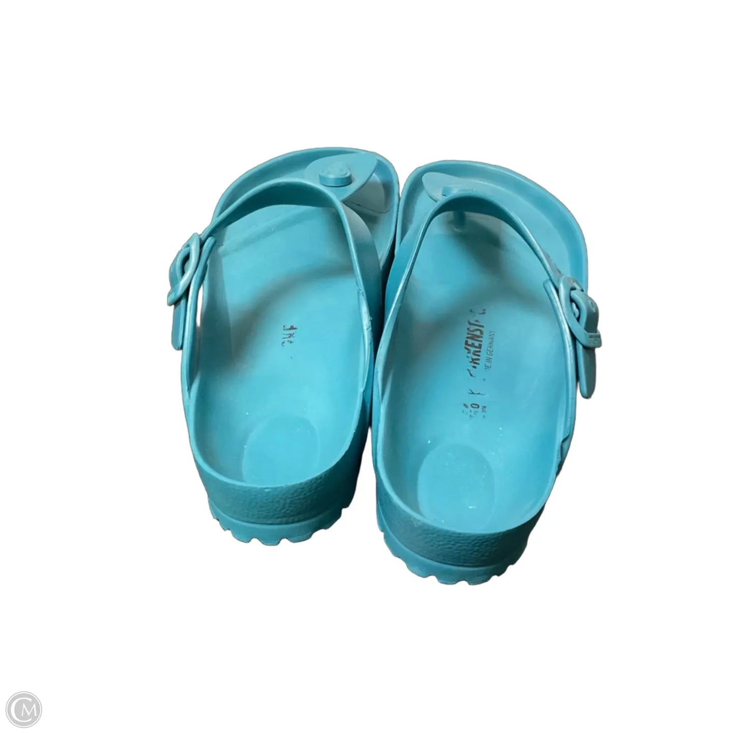 Sandals Flats By Birkenstock In Teal, Size: 6.5