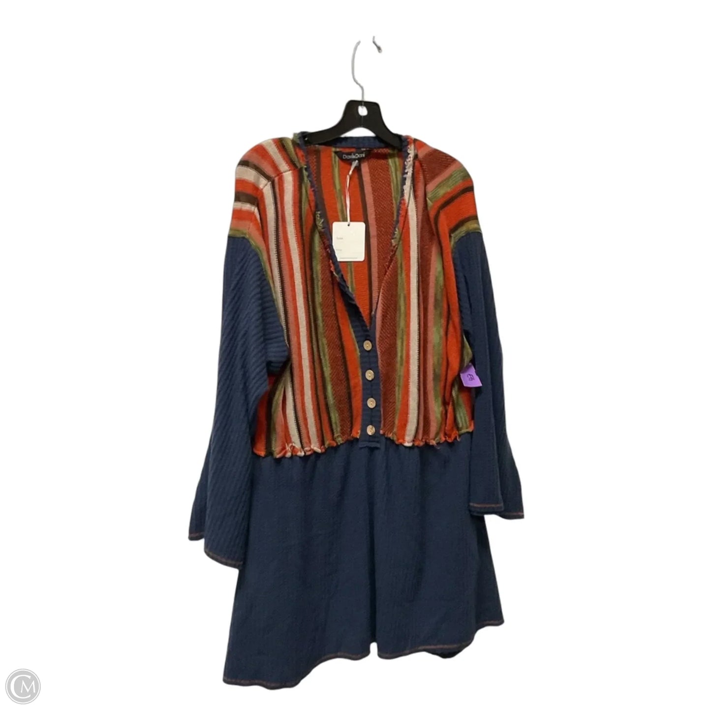 Top Long Sleeve By Davi & Dani In Navy, Size: 3x