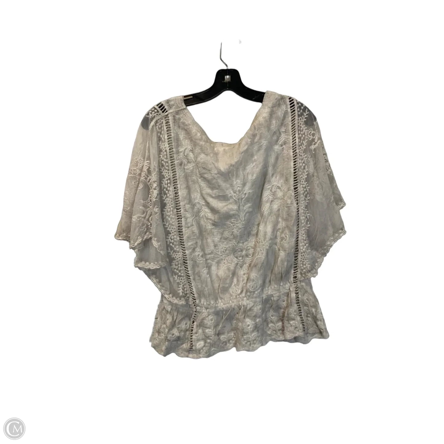 Top Short Sleeve By Democracy In Cream, Size: S