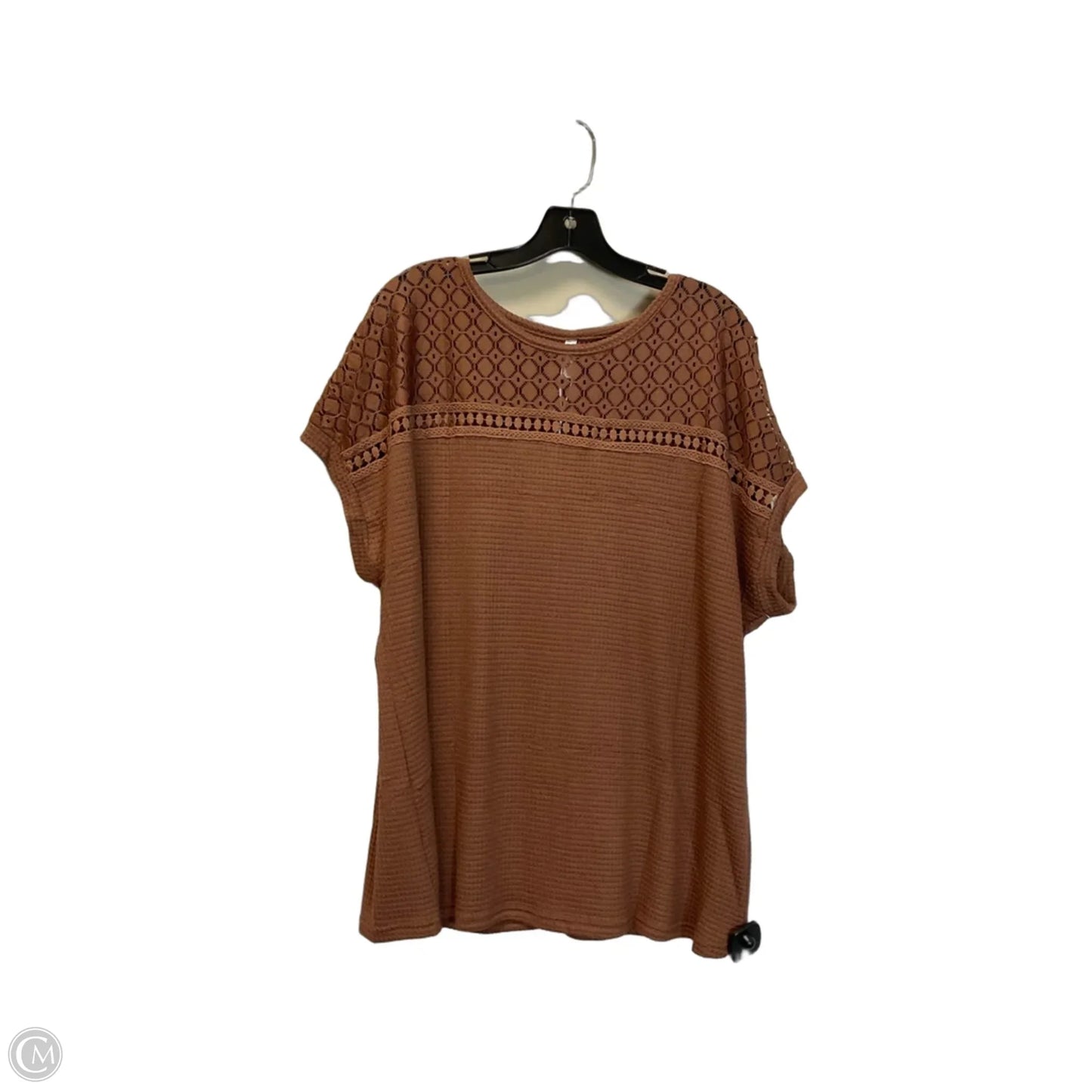 Top Short Sleeve By Dokotoo In Brown, Size: 2x