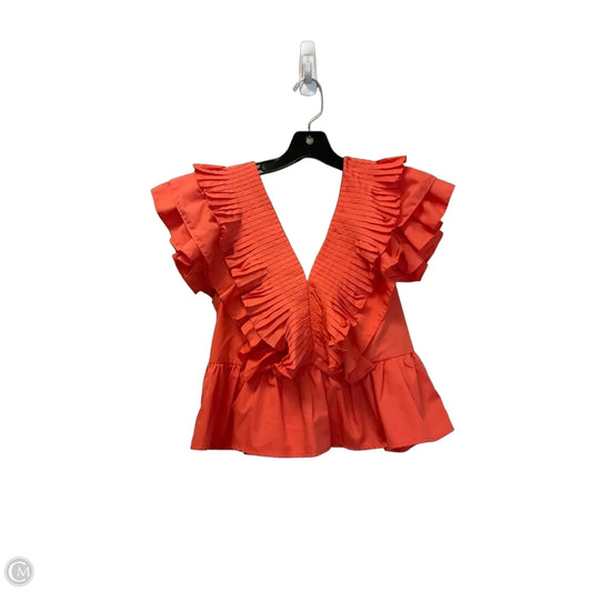Top Short Sleeve By Entro In Orange, Size: M