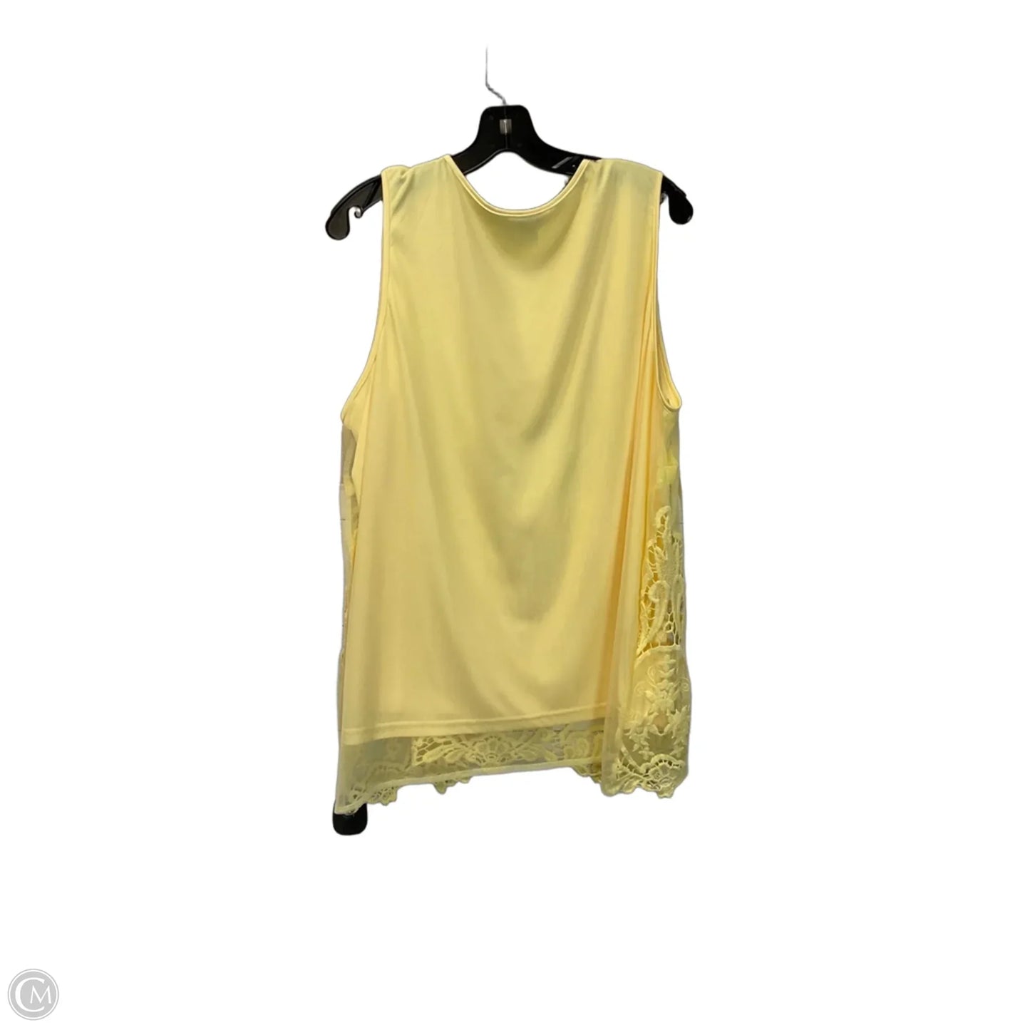 Top Sleeveless By Cato In Yellow, Size: 18