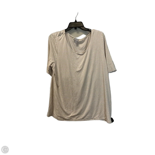 Top Short Sleeve By Chicos In Striped Pattern, Size: Xl