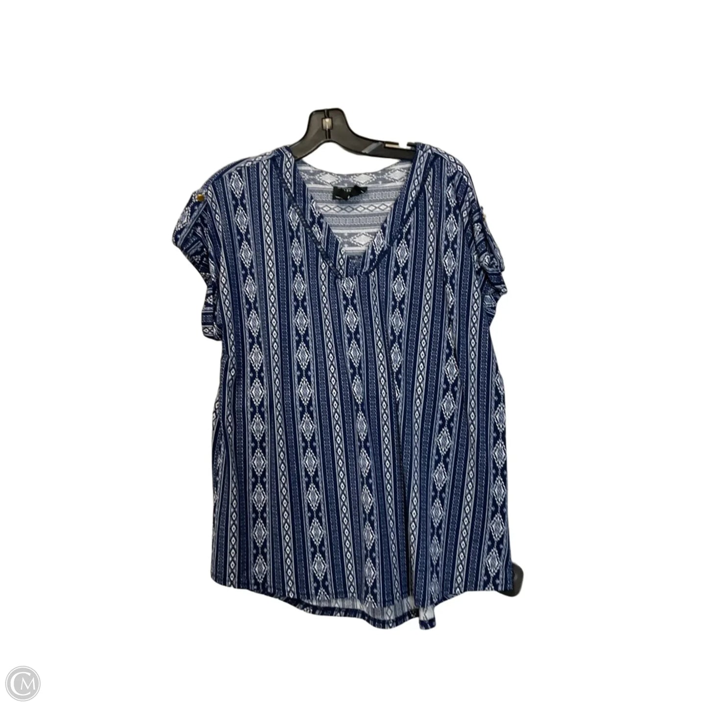Top Short Sleeve By Clothes Mentor In Blue, Size: Xl