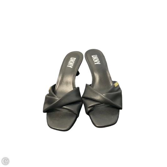 Sandals Heels Kitten By Dkny In Black, Size: 6