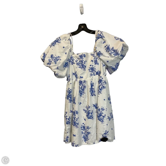 Dress Casual Short By Sugar Lips In Blue & White, Size: Xs