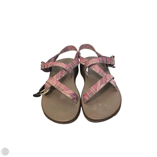 Sandals Flats By Chacos In Brown & Pink, Size: 7