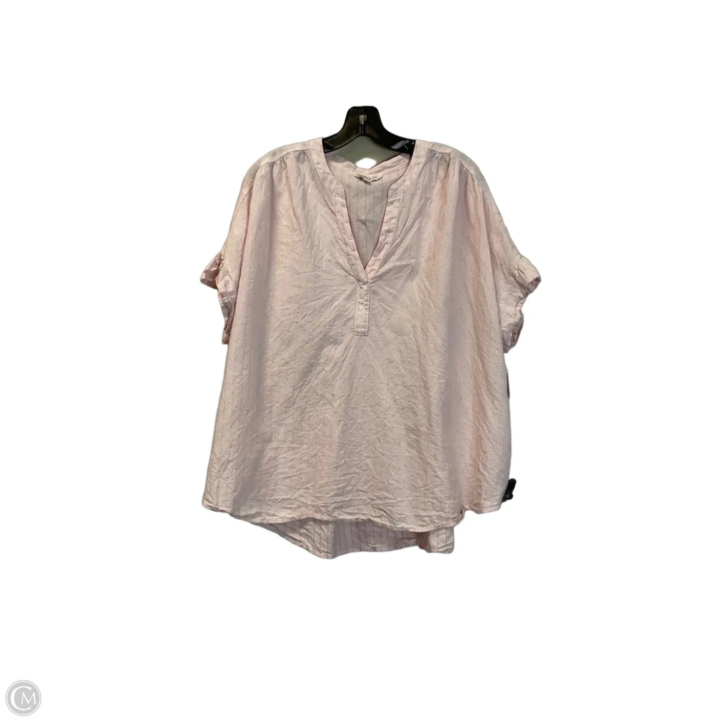Top Short Sleeve Basic By Crown And Ivy In Pink, Size: Xxl
