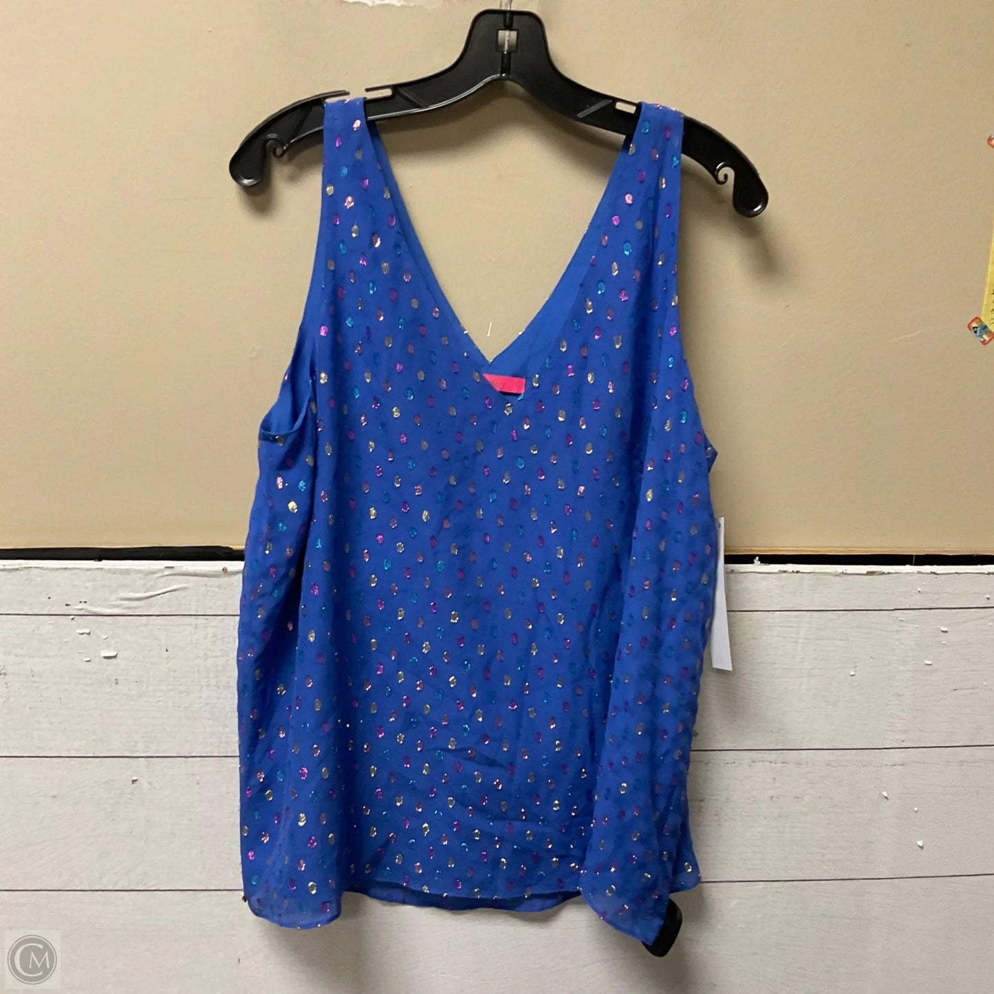 Top Sleeveless Designer By Lilly Pulitzer In Blue, Size: L