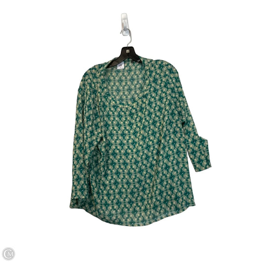 Top 3/4 Sleeve By Cabi In Green, Size: Xl