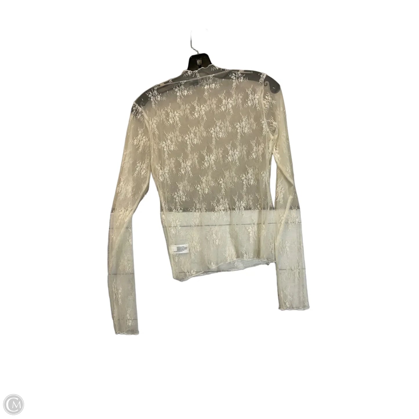 Top Long Sleeve By Wild Fable In Cream, Size: S