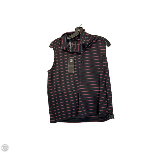 Athletic Top Short Sleeve By Under Armour In Black, Size: M