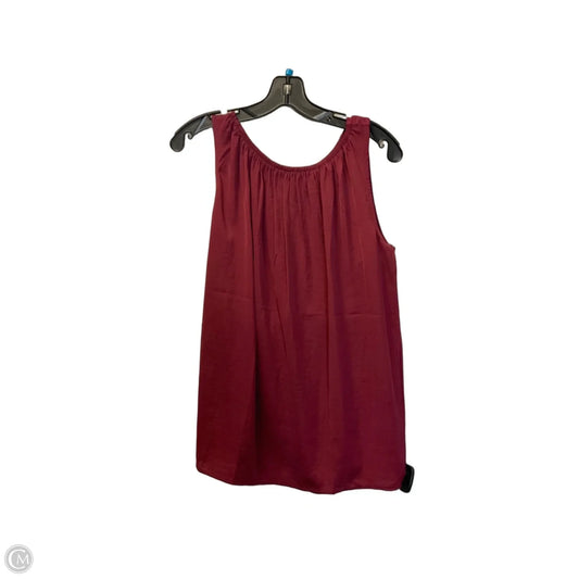 Top Sleeveless By Loft In Red, Size: M