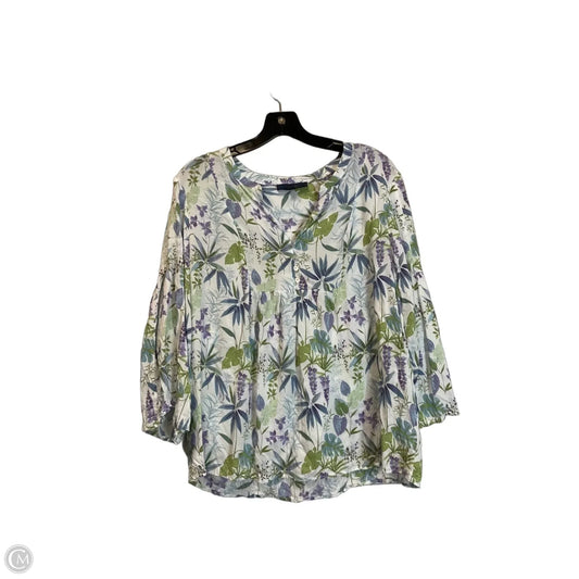 Top Long Sleeve By Rachel Roy In Floral Print, Size: L