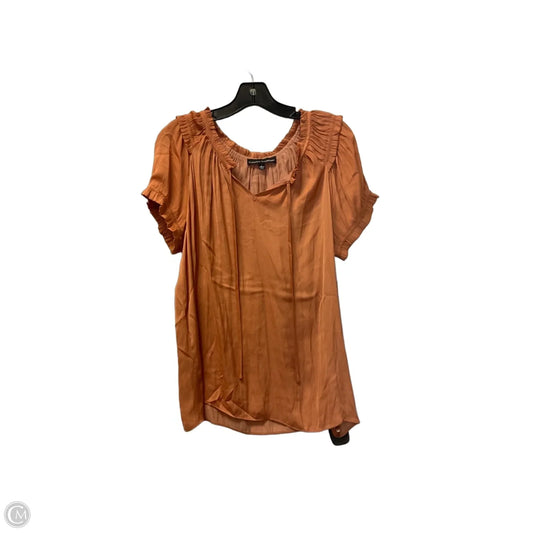 Top Short Sleeve By Catherine Malandrino In Orange, Size: L