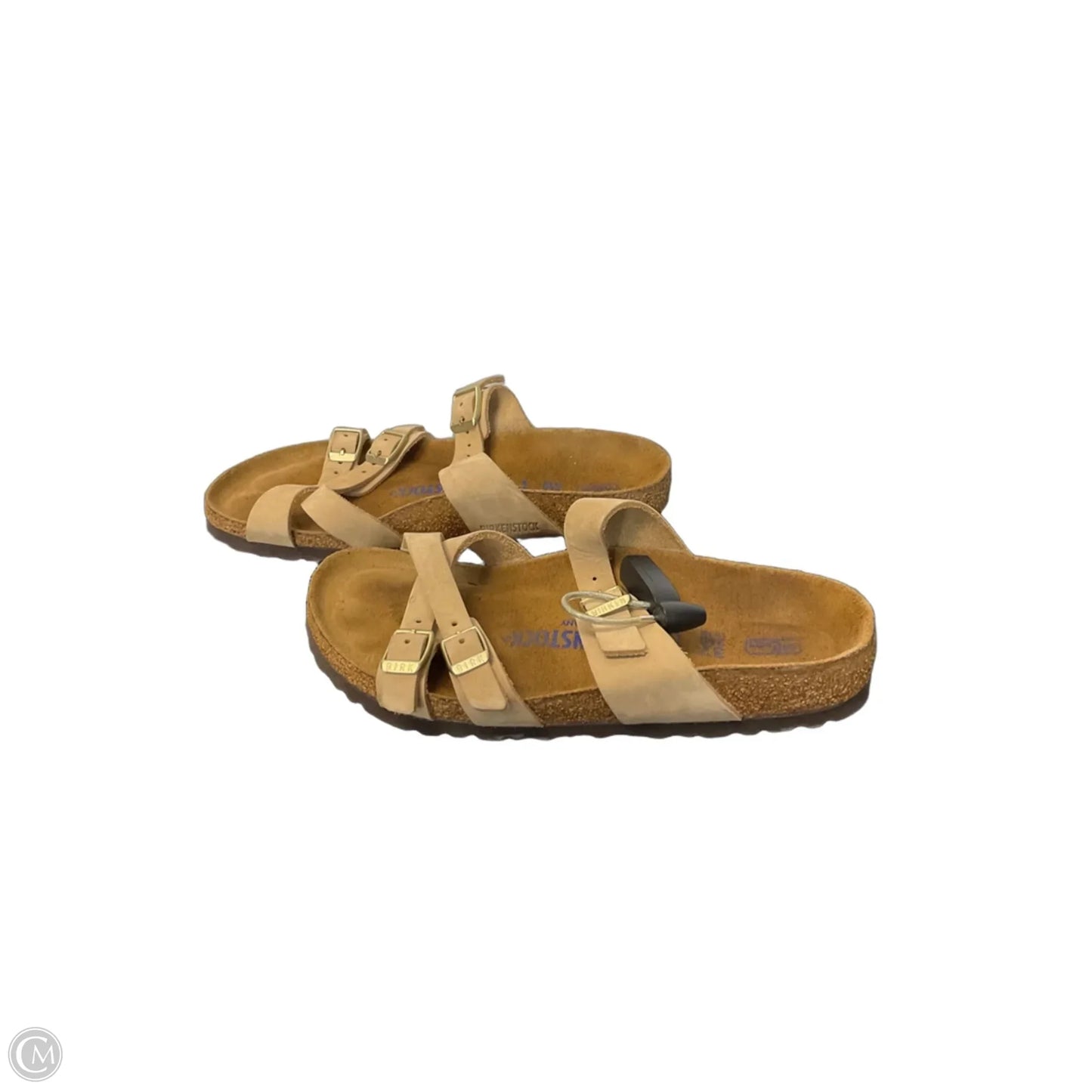 Sandals Flats By Birkenstock In Tan, Size: 6.5