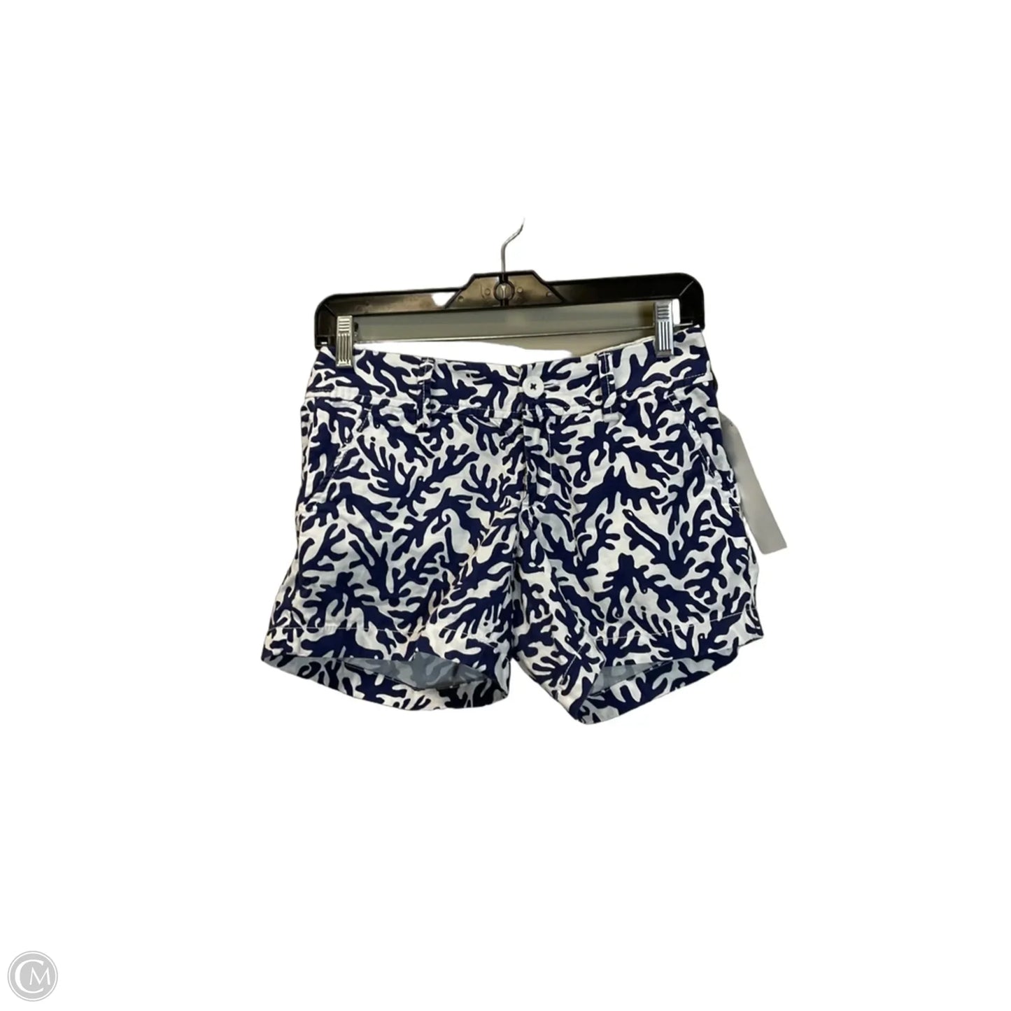 Shorts Designer By Lilly Pulitzer In Blue & White, Size: 0p