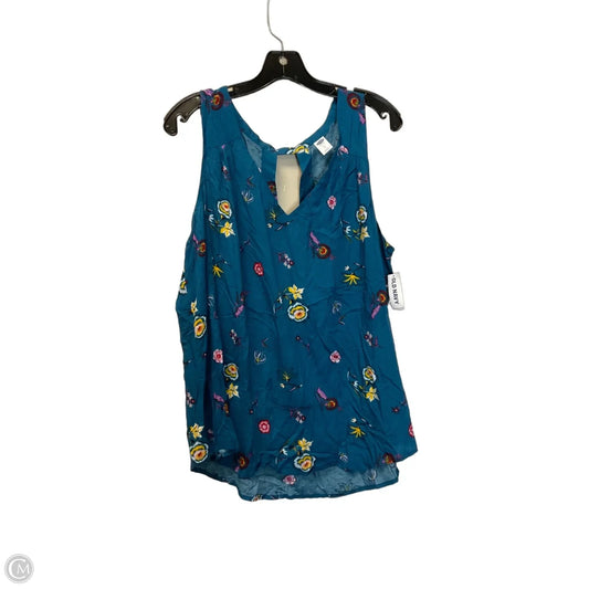 Top Sleeveless By Old Navy In Blue, Size: Xl