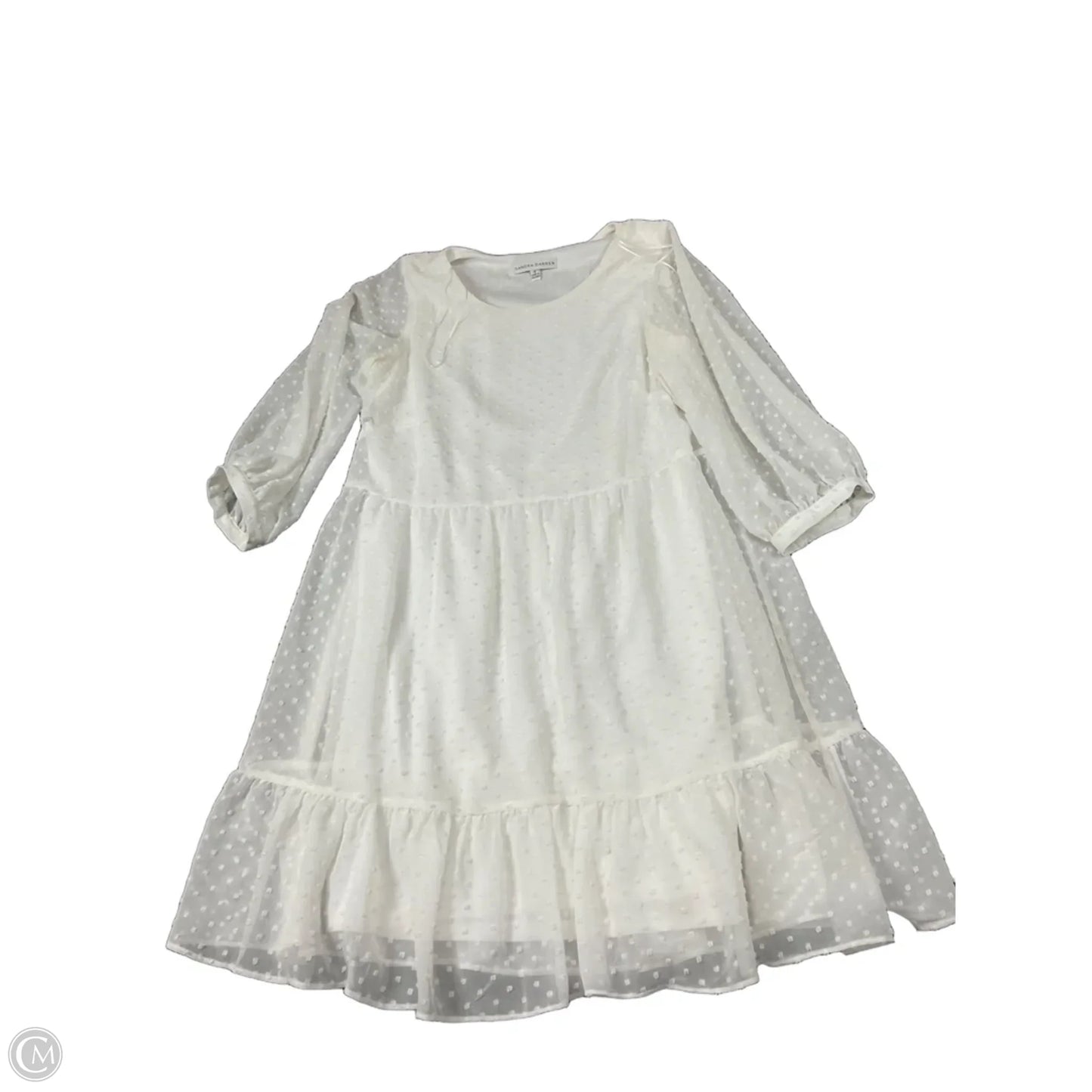 Dress Casual Short By Sandra Darren In White, Size: 6