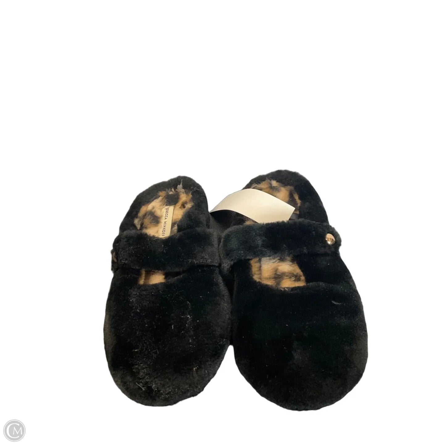 Slippers Designer By Rebecca Minkoff In Black, Size: 7