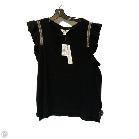 Top Short Sleeve By Nicole By Nicole Miller In Black, Size: Xl