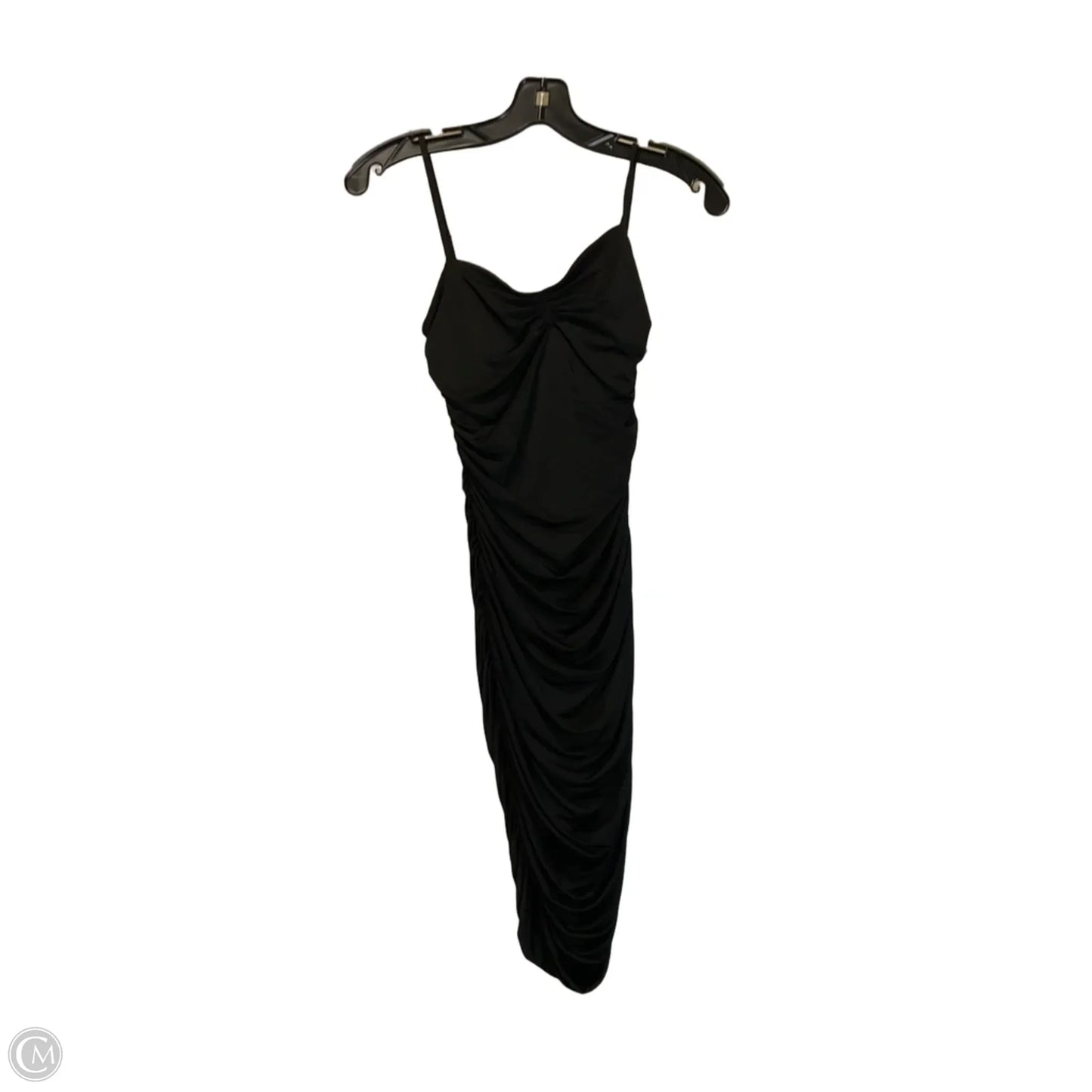 Dress Party Midi By Express In Black, Size: Xs