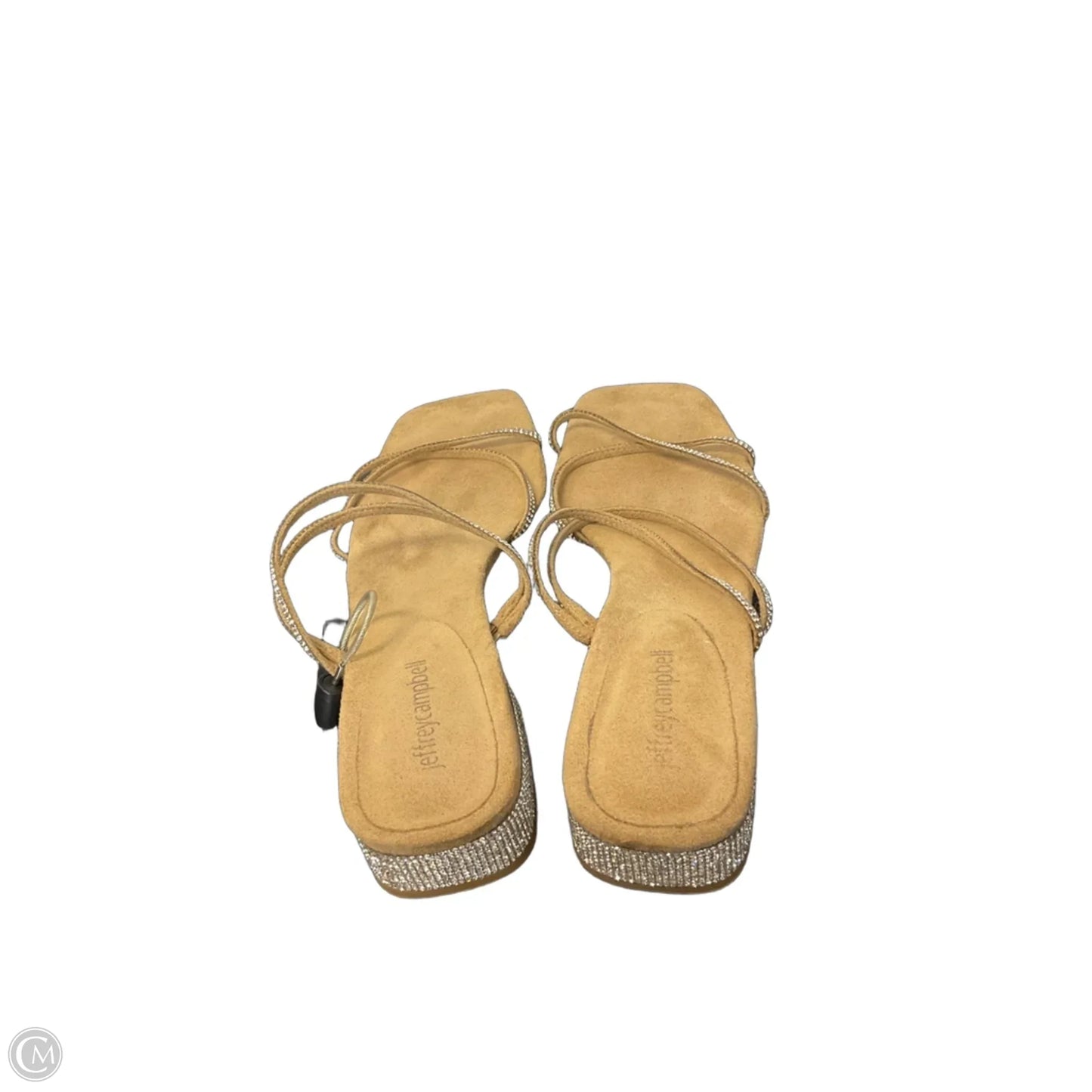 Sandals Heels Block By Jeffrey Campbell In Silver, Size: 9.5