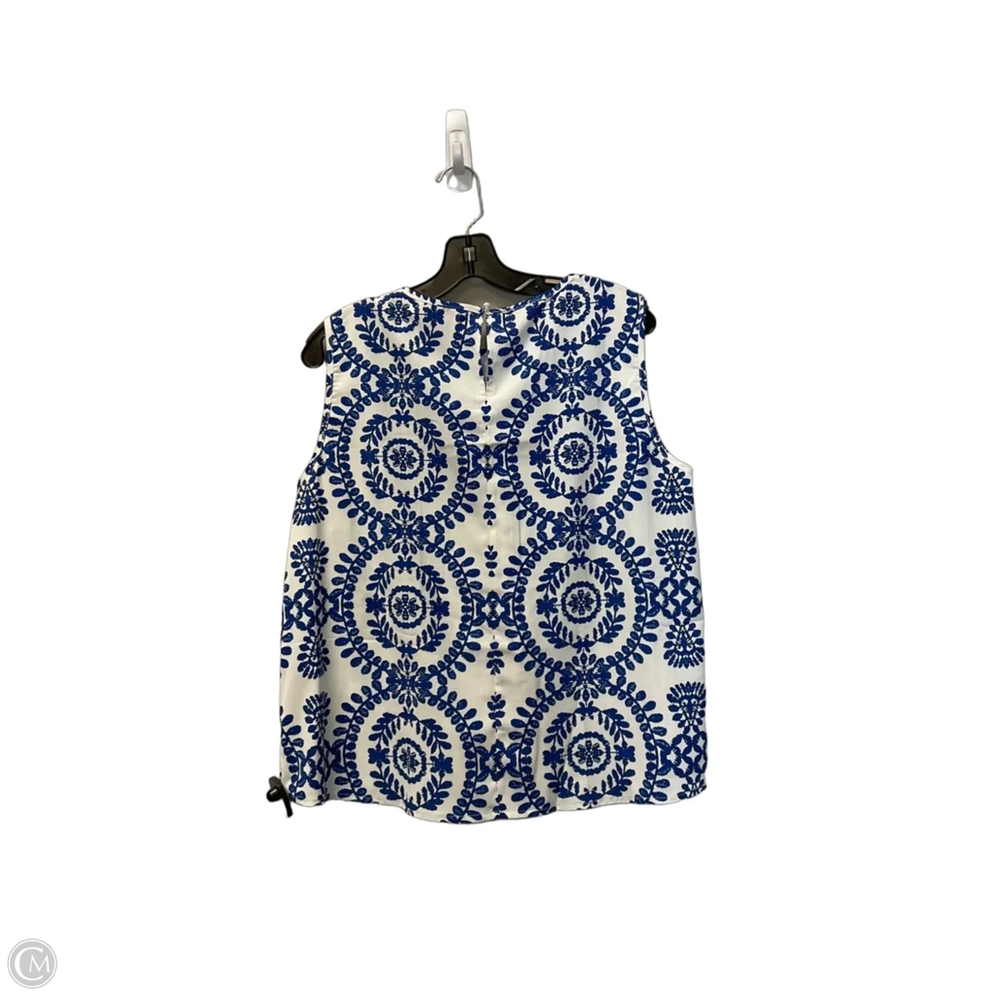Top Sleeveless By Almost Pink In Blue & White, Size: Xl